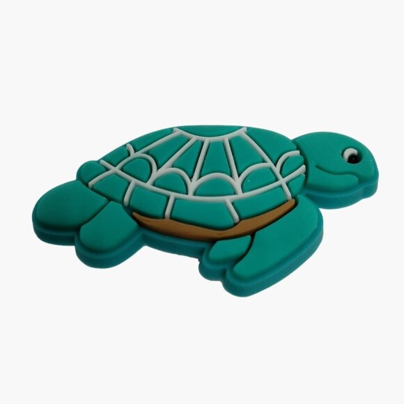 Sea Turtle Shoe Charm Aqua - Picture 1 of 3
